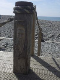 Carved face