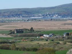 The view from the caravan at Brynowen Holiday Park