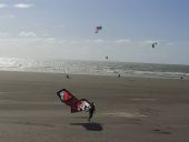 Kite flying on Borth Beach